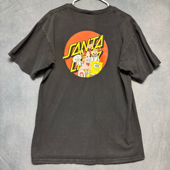 Santa Cruz Sponge Bob Shirt Nickelodeon Double Sided Skater Grunge Patrick Star - Picture 2 of 10